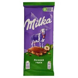 Шоколад Milka молочний з горіхом 90 г (581715)