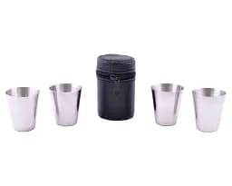 Рюмки в кожаном чехле 4 шт. (№PM-13)