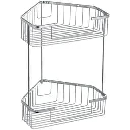 Угловая полка в ванну Zerix LR335-1 2-ярусная LL1452, Хром
