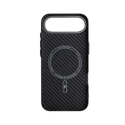 Карбоновый чехол для Apple iPhone 17 Air, LikeCarbon2 MagCase, черный, тонкий защитный чехол-панель из поликарбоната с магнитами N52, MagSafe, противоударный, совместим с беспроводной зарядкой, приподнятые края для защиты камеры, ArmorStandart (ARM86260) - мініатюра 2
