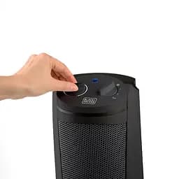 Тепловентилятор BLACK+DECKER 2,0 кВт, площа обігріву 20 кв.м., Підлоговий, Чорний (BXSH2002E) - мініатюра 8