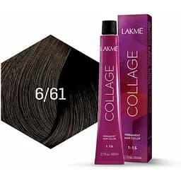Перманентна фарба для волосся Lakme Collage Creme Hair Color відтінок 6/61 (інтенсивний коричнево-попелястий середній блондин) 60 мл - мініатюра 2