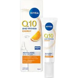 Крем для шкіри навколо очей відновлюючий NIVEA Q10 Energy проти зморщок з коензимом Q10 та вітаміном C 15 мл