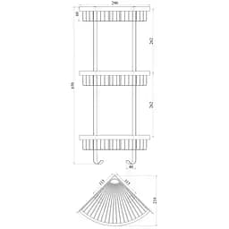 Поличка кутова потрійна TOPAZ 4115-3 - мініатюра 3