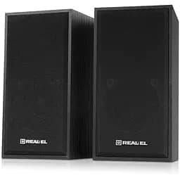 Колонки 2.0 REAL-EL S-202 чорний, 2 x 3 Вт, USB, mini-jack 3.5 мм, МДФ, кабель 1.4 +1.2 м (EL121200019)