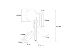 Настінний світильник MJ-Light GLOBE READ 3200K BK 15009 - мініатюра 5
