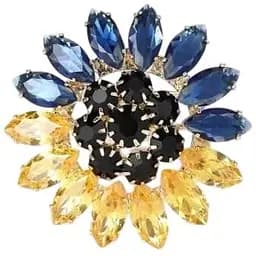 Брошь Подсолнух брошь-булавка символ Украины желто-голубая