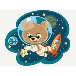 Картина за номерами Brushme Космічний ведмедик 30x40 см