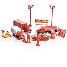 Ігровий набір Пожежники зі знаками, теxнікою та фігурками IM297