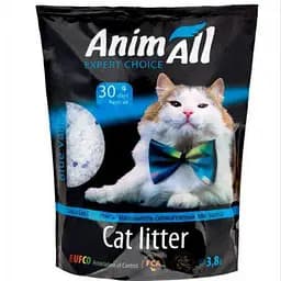 Силикагелевый наполнитель AnimAll Кристаллы аквамарина для кошек 3.8 л 1.6 кг
