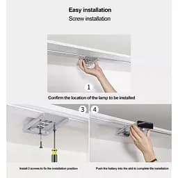 Портативний бездротовий світильник Ezvalo Wireless Smart Hand Sweep Cabinet Light 55cm LC2-55 - мініатюра 5