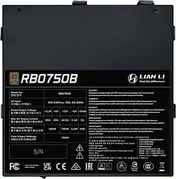 Блок живлення Lian Li RB0750B 750W 80+ Bronze Black (G9P.RB0750B.B000.EU) - мініатюра 2
