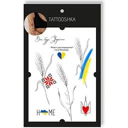 Временные тату набор "Патриотические колосья" (5805800013411)