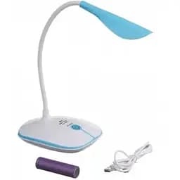 Настільна лампа JX-880 для школяра акумуляторна дитяча від USB 1200 мАч блакитна