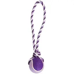 Flamingo Cotton Rope With Tennis Ball фламинго коттон роуп мяч на канате игрушка для собак L