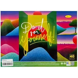 Альбом для рисования Апельсин АП-0310-3, 40 листов, пружина сбоку