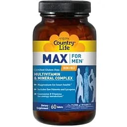 Вітаміни та мінерали Country Life Max for Men 60 таблеток