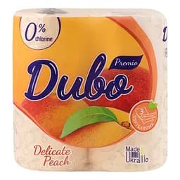 Туалетний папір Диво Premio Delicate Peach, тришаровий, 4 рулони - мініатюра 5