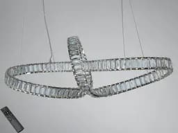 Підвісна LED-люстра Diasha D8861/800x300CH, кришталева спіраль 82 см, хром, 85 W, пульт ДК - мініатюра 2