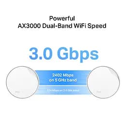 TP-Link Маршрутизатор DECO X50 PoE 1PK AX3000 1xGE LAN/WAN 1x2,5GE LAN/WAN MU-MIMO OFDMA MESH - мініатюра 8
