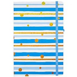 Блокнот А5 Bambi 5703-04 на гумці тверда обкладинка 21х14 см 80 аркушів клітинка синій