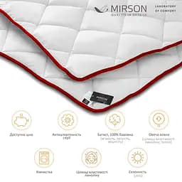Ковдра вовняна MirSon DeLuxe №028, літня, 155x215 см, біла - мініатюра 4