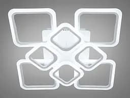 Люстра стельова LED Diasha HA8060/4+4WH з ІЧ пультом, 105W, сучасний стиль для вітальні, спальні, кухні, офісу - мініатюра 2