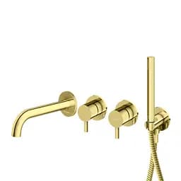 Смеситель для ванны Kohlman Axel gold + BOX скрытого монтажа KPL-QW260AGDW Золотой