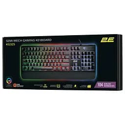 Клавіатура мембранна KG325 104key, USB-A, EN/UA/RU, LED, чорний 2E Gaming teh0013921 - мініатюра 9