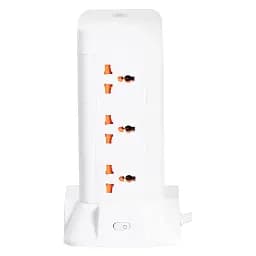 Сетевой фильтр-удлинитель Yiwu HP-5-7MF TOWER B23 4,8 м 9 розеток 3USB + 1PD и LED-лампа белый 