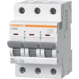 Автоматический выключатель Videx Resist RS6 3п 16А 6кА С (VF-RS6-AV3C16)