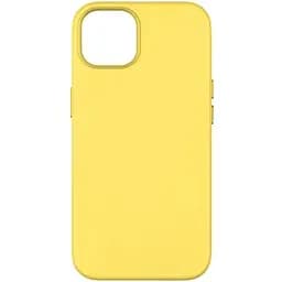Панель-накладка чехол MagSafe Leather Case Apple iPhone 14 Pro Canary Yellow