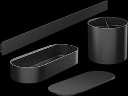 Комплект аксесуарів Hansgrohe WallStoris 4в1 Matt Black 27968670, Чорний матовий