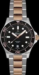 Часы Atlantic Mariner Quartz Wave Black Bicolor Rose Gold 81376.43.69R