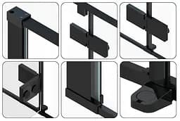 Душова кабіна Rea Fargo 90x90 black REA-K6318, Чорний, Універсальна, прозорий - мініатюра 4
