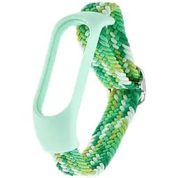 Ремешок Braided Buckle Enhanced Mi Band 3/4/5/6/7 Зеленый