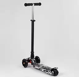 Самокат Maxi Best Scooter 60х14.5х28 см Чорно-білий 000231471 - мініатюра 2