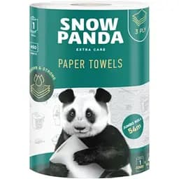Рушники Сніжна Панда Extra Care Jumbo Roll, тришарові, 1 рулон, 450 аркушів