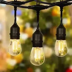 Вулична гірлянда з ретро лампами LED Edison 15 шт, 24V, 10 метрів