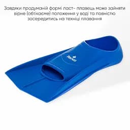 Короткі ласти для тренування в басейні Renvo Frio із закритою п'ятою синій розмір 39-41 (SF100-04 39-41) - мініатюра 3