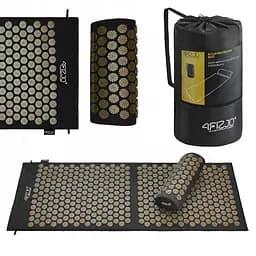 Коврик акупунктурный с валиком 4FIZJO Classic Mat XL Аппликатор Кузнецова Black/Gold (P-5907739315052)