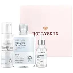 Набір косметики для обличчя Hollyskin Collagen Basic Care: Сироватка 30 мл + Тонік 250 мл + Очищаюча пінка 150 мл - мініатюра 2