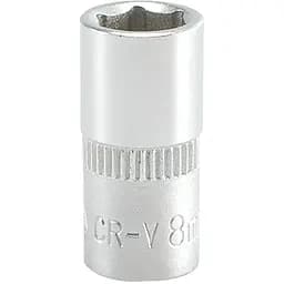 Головка торцева 6-гранна Yato квадрат 1/4" М= 8 мм L= 25 мм (YT-1407)