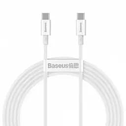 Кабель Baseus Superior Series Fast Charging Cable Type-C to Type-C 100W 2m CATYS-C02 White