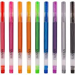 Набір гелевих ручок Santi Glitte збільшеного об'єму чорнила 9 шт. (420471)