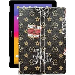 Чехол StatusCASE из экокожи для планшета Prestigio Wize PMT3771 3G Луи-Витон-коричневый