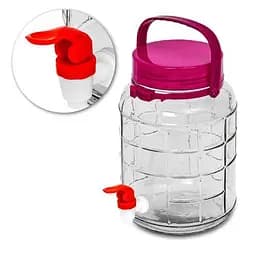 Лимонадник скло 3 л. Банка з краном для напоїв [MD]