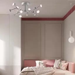 Стельова люстра на 24 плафони білого кольору Mantra Line.F D 8001-24 WH