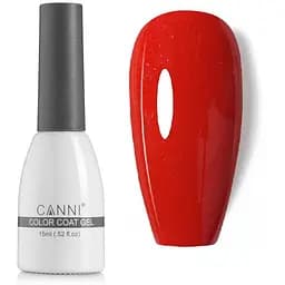 Гель-лак Canni №210, 15 мл криваво-червоний з шіммером
