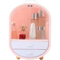 Місткий органайзер для косметики XPRO W-19 акриловий 3 секції рожевий (MER-14887_756)